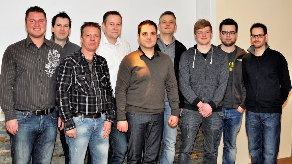 (von links nach rechts): Thomas Köster, Benedikt Duwenhögger, Frank Müller, Frank Schöttler, Christopher Scheele, Julian Finke, Peter Koch, Thomas Veit und Thomas Gräff.