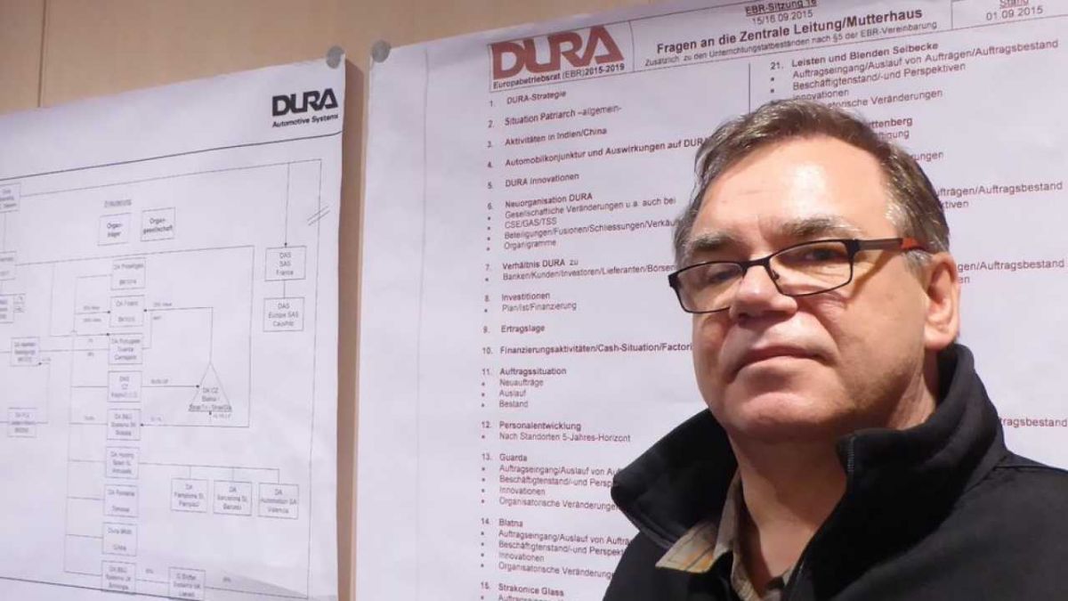 Ralf Ingenkamp, Dura-Betriebsrat in Selbecke, beobachtet infolge der Job-Unsicherheit steigende Krankenstände. von s: Rüdiger Kahlke