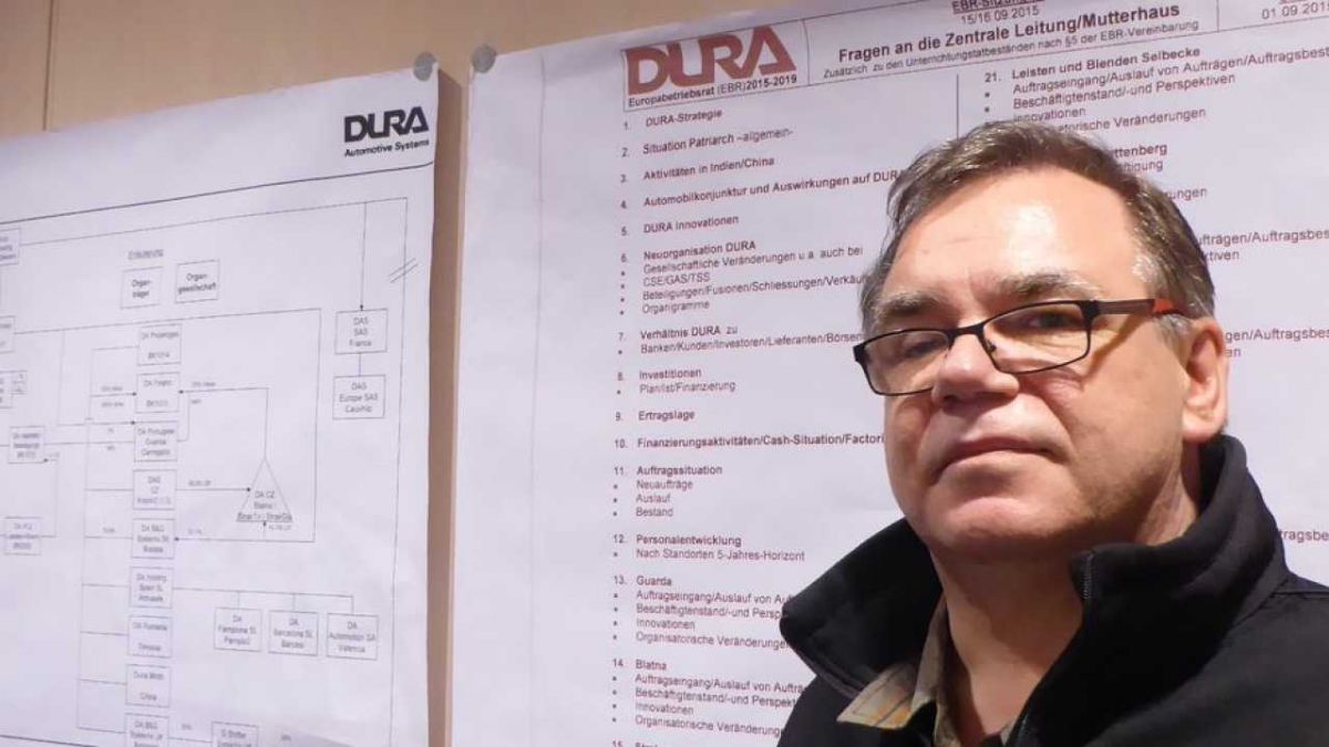 Ralf Ingenkamp, Vorsitzender des Betriebsrats des Dura-Werks in Selbecke.