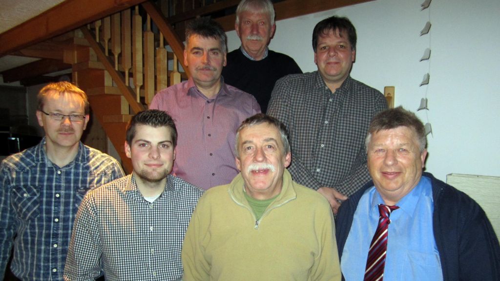 Die Mitgliedes des WBV: (vorne von links) Thomas Schollemann, C. Rosenthal, Willi Schollemann und Jochen Sauermann sowie (hinten von links) Dieter Rosenthal, Willi Kaufmann und Jürgen Zielenbach.