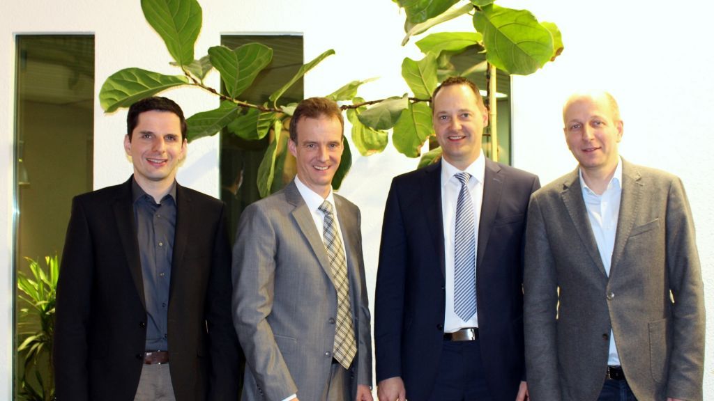 Die vier Bürgermeister (von links): Christian Pospischil (Attendorn), Bernd Clemens (Wenden), Peter Weber (Olpe) und Uli Berghof (Drolshagen) setzen sich für die LEADER-Region "BiggeLand - Echt.Zukunft." ein.