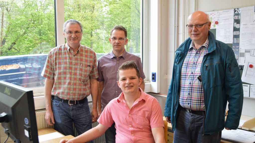 Von links: Michael Lütticke, Reiner Hesmert, Andre Völker (sitzend) und Günter Rotthoff. von s: Barbara Sander-Graetz