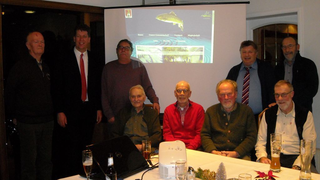 Von rechts: Willi Stuff, Paul Sieler, Dr. Bernd Borchert, Tonis Rump, Heinz Josef Niklas, Karl Heinz Bundt, Jochen Sauermann,Manfred Hesener und Walter Markus. von privat
