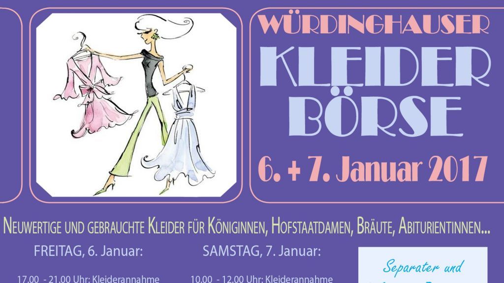 Der Schützenverein Würdinghausen veranstaltet am kommenden Wochenende die 17. Kleiderbörse. von Schützenverein Würdinghausen