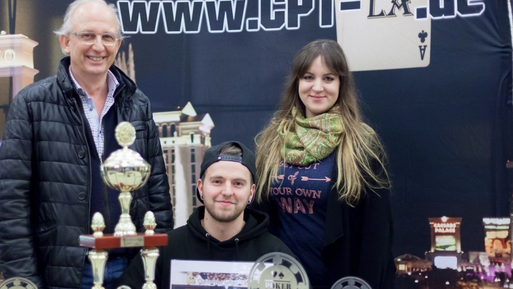 Die Gewinner des CPT-LA 2016: (von links) Thomas Schulz (Platz 2), Marcel Zimmermann (1.) und Andrea Klein (3.). von Sinan Muslu