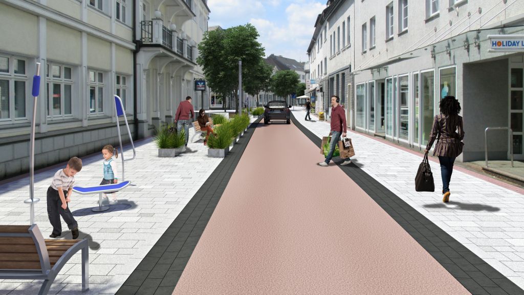 So soll die Niederste Straße nach Fertiggstellung des Bauprojektes aussehen. von Hansestadt Attendorn