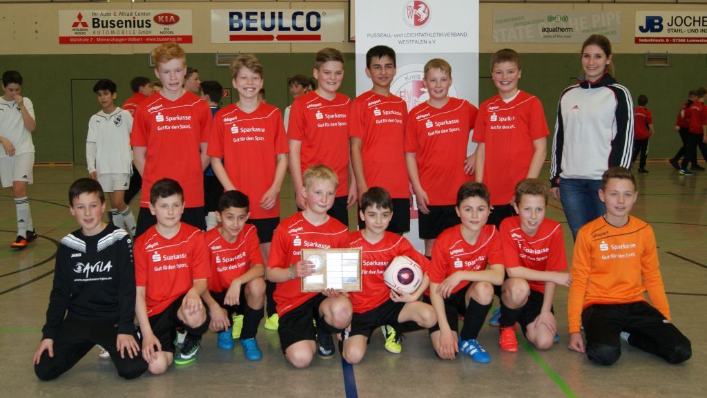 Die JSG Wenden/Altenhof sicherte sich unter den D-Junioren den ersten Platz bei den Hallenkreismasters. von privat