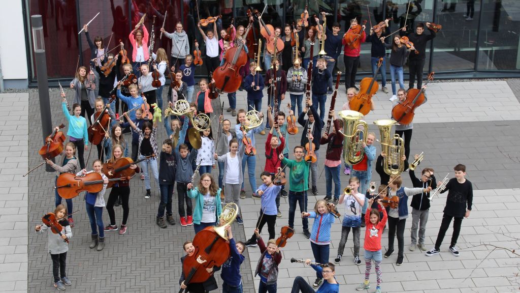 Das Kinderorchester NRW tritt am Sonntag, 14. Mai, in Olpe auf. von privat