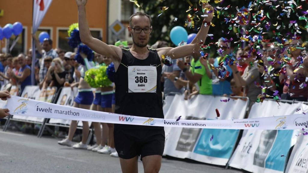 Andre Ziegert aus Attendorn hat den Würzburg-Marathon gewonnen. von privat