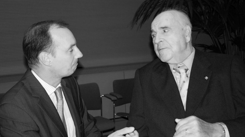 Matthias Heider (links) traf sich mehrmals mit dem am Samstag verstorbenen Helmut Kohl. von Büro Heider