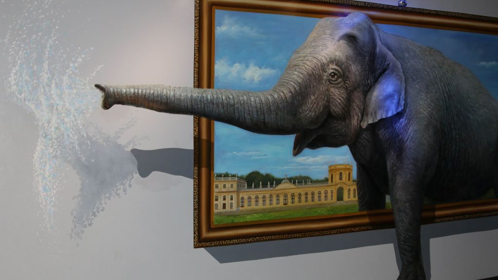 Die unterschiedlichsten Tiere fallen in der „3D TRICTURE“ Ausstellung aus dem Rahmen. von Christine schmidt