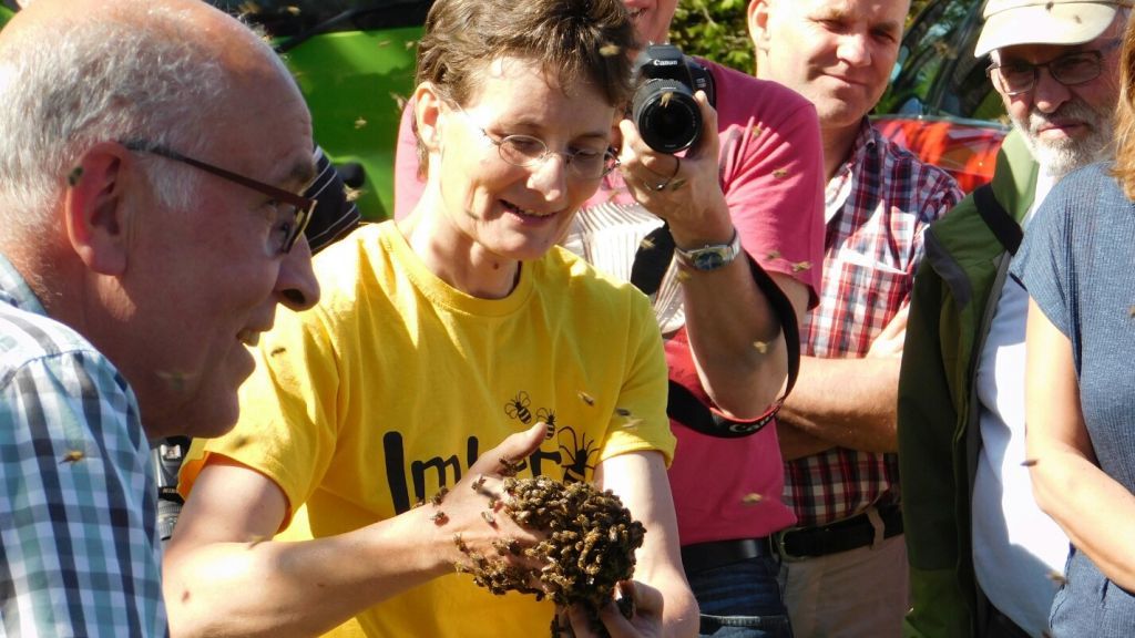 Dr. Pia Aumeier erklärt den Umgang mit Wespen und Hornissen. von privat