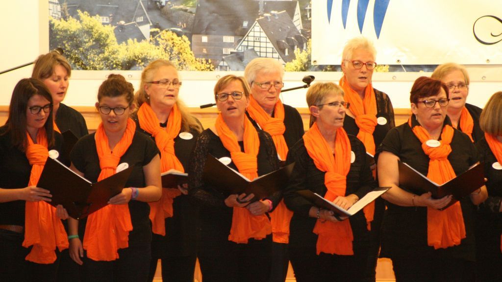 Am 40. Gemeindechorfest der Gemeinde Kirchhundem nahm auch der französische Partnerverein "Ensemble Vocal Anacrouse" aus Houplines teil. von Jill Arens