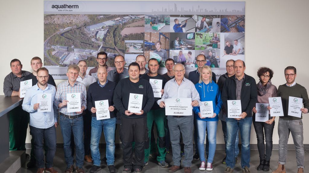 aquaterm-Mitarbeiter, die sich in Vereinen engagieren, wurden von der Gerhard-Rosenberg-Stiftung unterstützt. von Achim Schnell