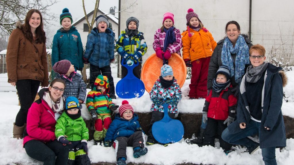 Zum Abschluss gab es noch ein Gruppenfoto aus dem Montessori Kinderhaus. von Christine Schmidt