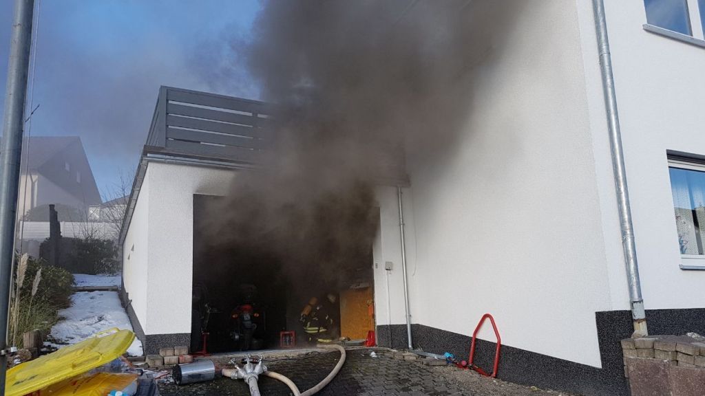 In Gerlingen ist am Dienstagnachmittag, 13. Februar, eine Sauna in einem Keller in Brand geraten. von Feuerwehr der Gemeinde Wenden