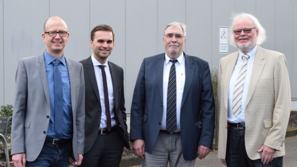 Der Vorstand des Fördervereins: (von links) Andreas Mönig (Geschäftsführer), Dr. Thomas Buchmann (Schatzmeister), Alexander Huhn (2. Vorsitzender) und Vorsitzender Alfons Stumpf. von privat