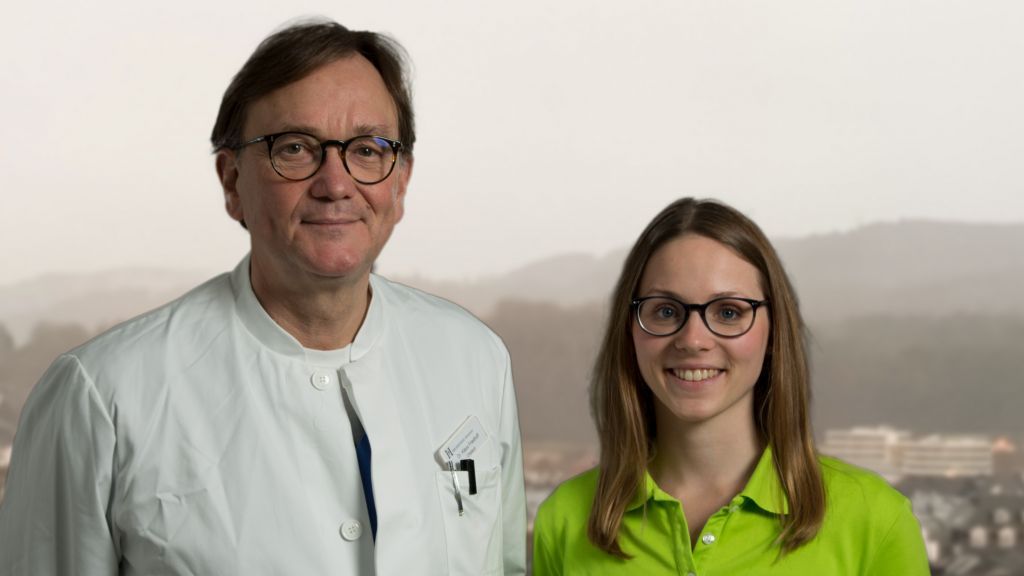 Dr. med. Klaus Friedhoff und Logopädin Carolin Belke informieren über die Schilddrüse. von privat