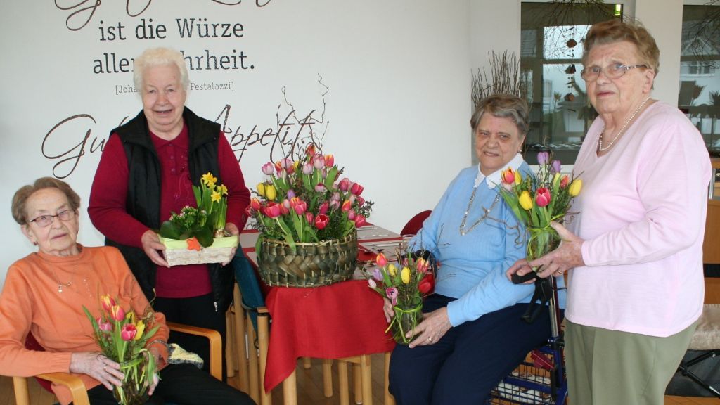 Die Bewohner des Haus Habbecker Heide haben jetzt das Tulpenfest gefeiert. von privat
