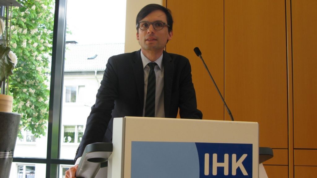 Dr. Philipp Krüger, Referent beim Bundesministerium für Wirtschaft und Energie, informierte über die wirtschaftspolitische Bedeutung der Datenschutzgrundverordnung. von privat