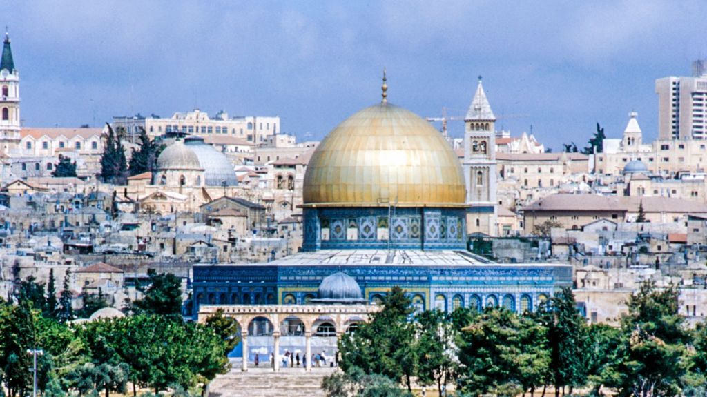 Blick auf Jerusalem mit Felsendom. von Rüdiger Kahlke