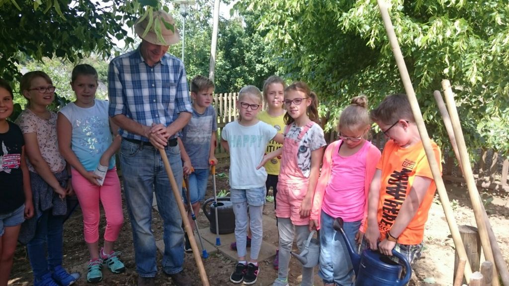 Die Schüler pflanzten mit Hilfe ihr eigenes Gemüse. von privat