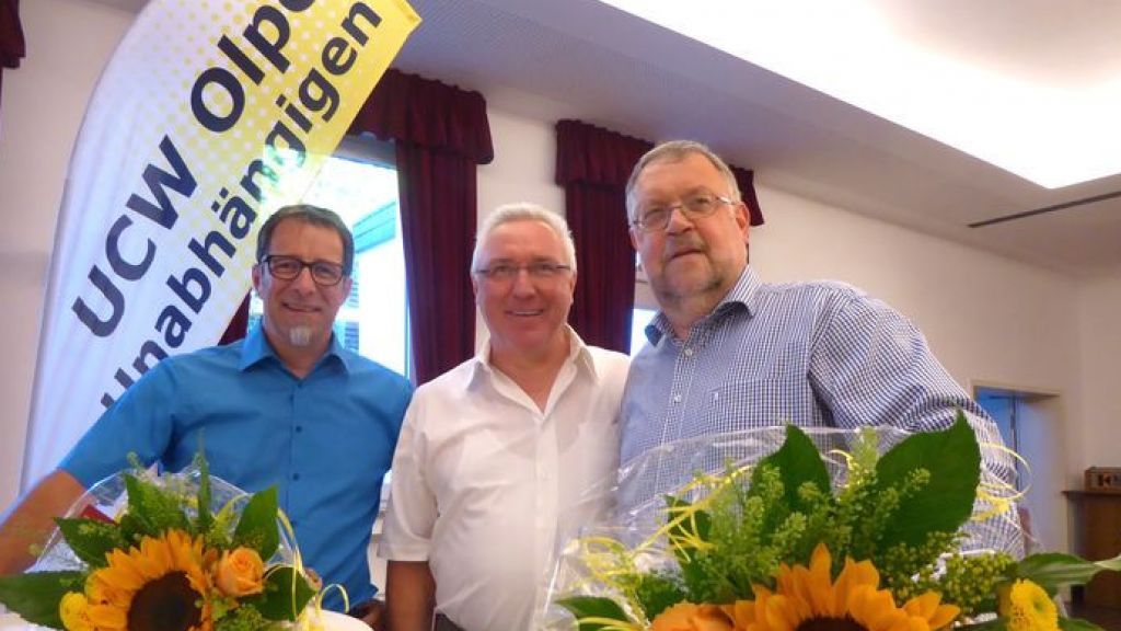 Führungswechsel bei der UCW Olpe: (von links) Andreas Zimmermann, Udo Baubkus und Peter Lubig von Rüdiger Kahlke