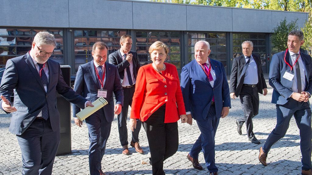 Bundeskanzlerin Angela Merkel sprach beim Mennekes-Symposium in Berlin. von privat