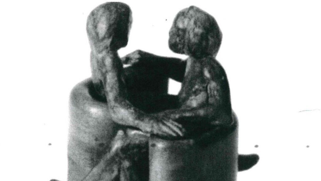 Der Entwurf: So soll die Skulptur „Begegnung“ des Bildhauers Gautam aussehen. von privat