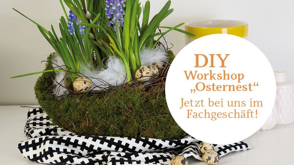 Blumen-Wicker bietet über das Jahr verteilt neue DIY-Workshops an. von Fleurop AG