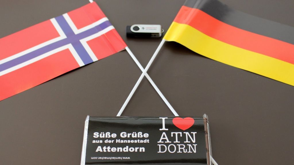 „Hjertelig velkommen til Attendorn“: Mit diesen Worten begrüßte Bürgermeister Christian Pospischil die Teilnehmenden des deutsch-norwegischen Schüleraustausches im Rathaus der Hansestadt Attendorn. von privat