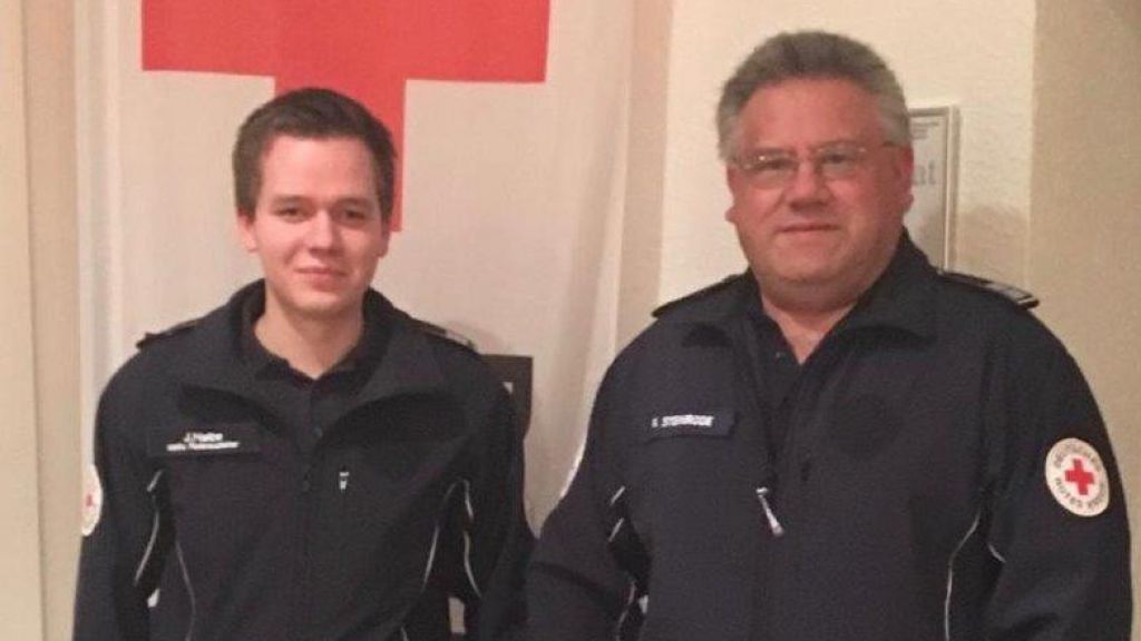 Rotkreuzleiter Marco Steinrode (rechts) und sein neuer Stellvertreter Julian Halbe. von privat