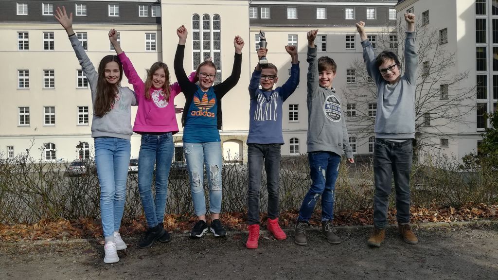 Diese Gruppe der Klasse 5d gewann „The Voice of SFS”. von privat