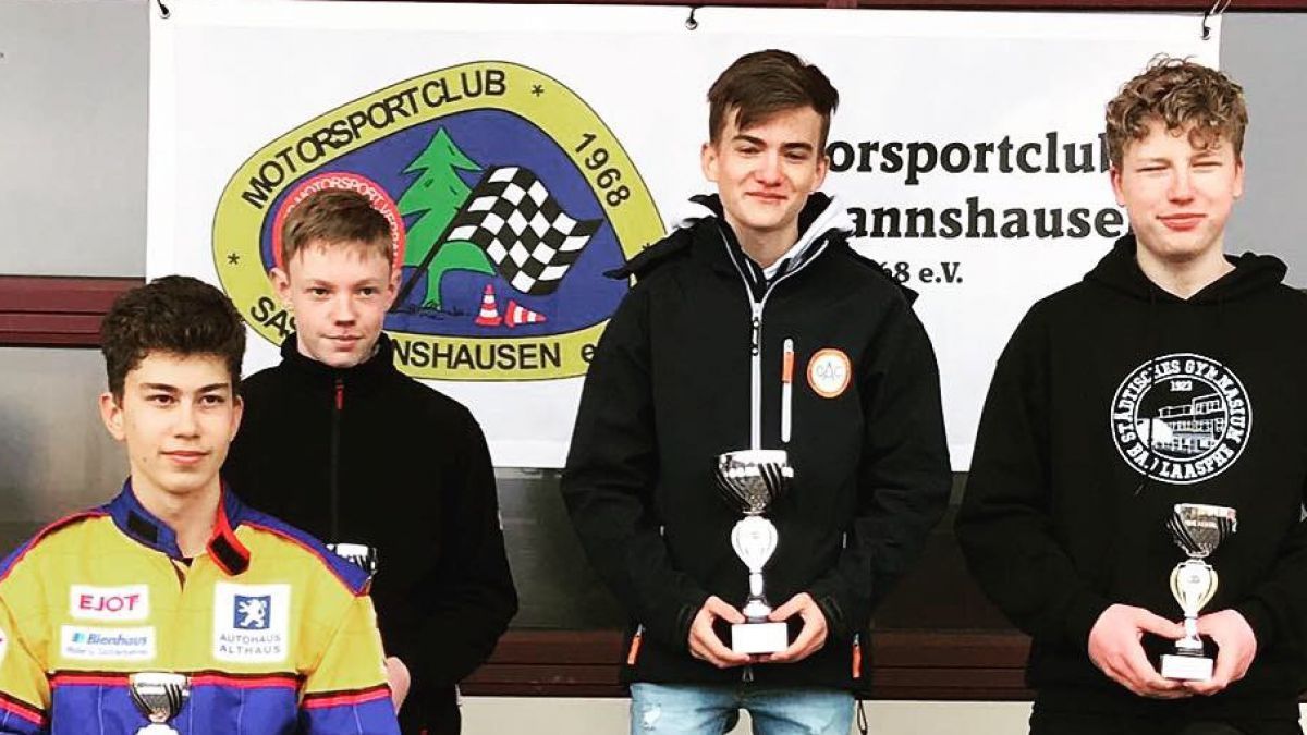 Theo Stahlhacke vom Olper Automobil Club siegte beim Kartfahren in Saßmannshausen. von privat