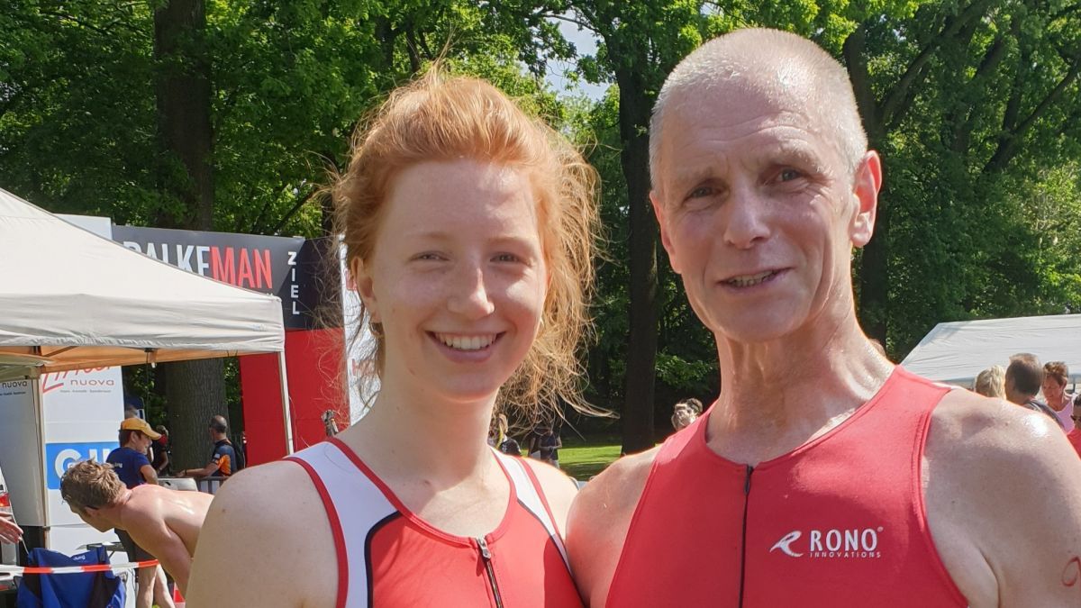Ayleen und Elmar Kurten starteten beim 17. Dalkeman-Triathlon. von privat