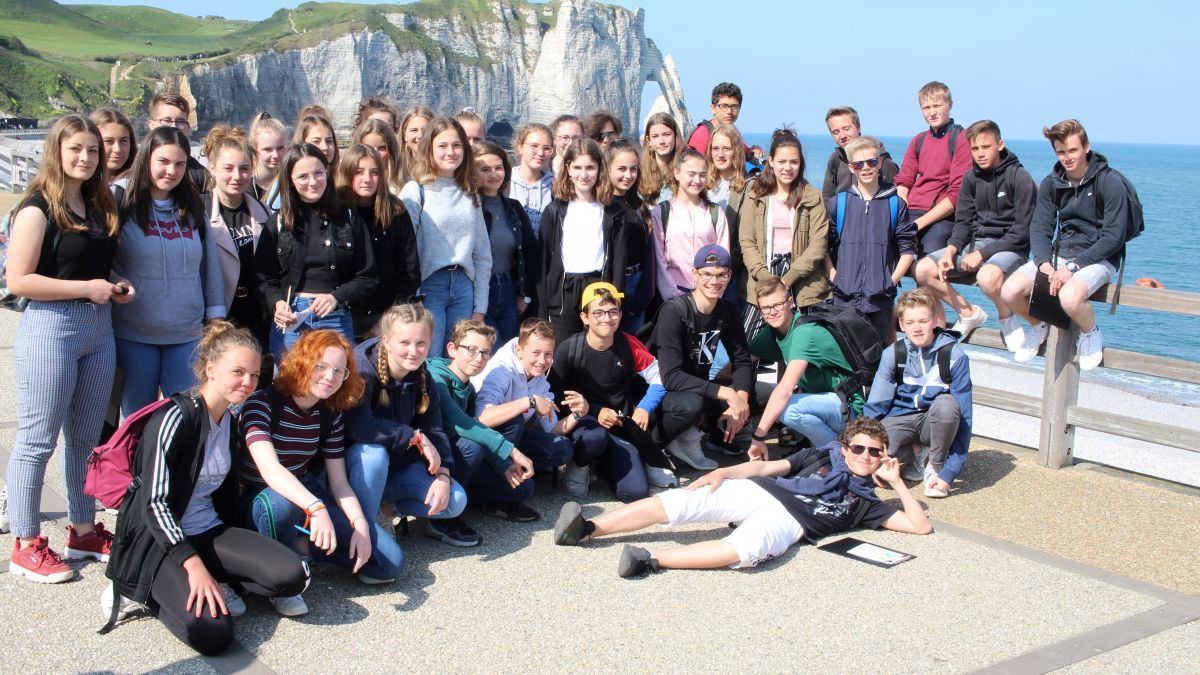 20 Schüler des Städtischen Gymnasiums Lennestadt waren für einige Tage zu Besuch in Frankreich. von privat