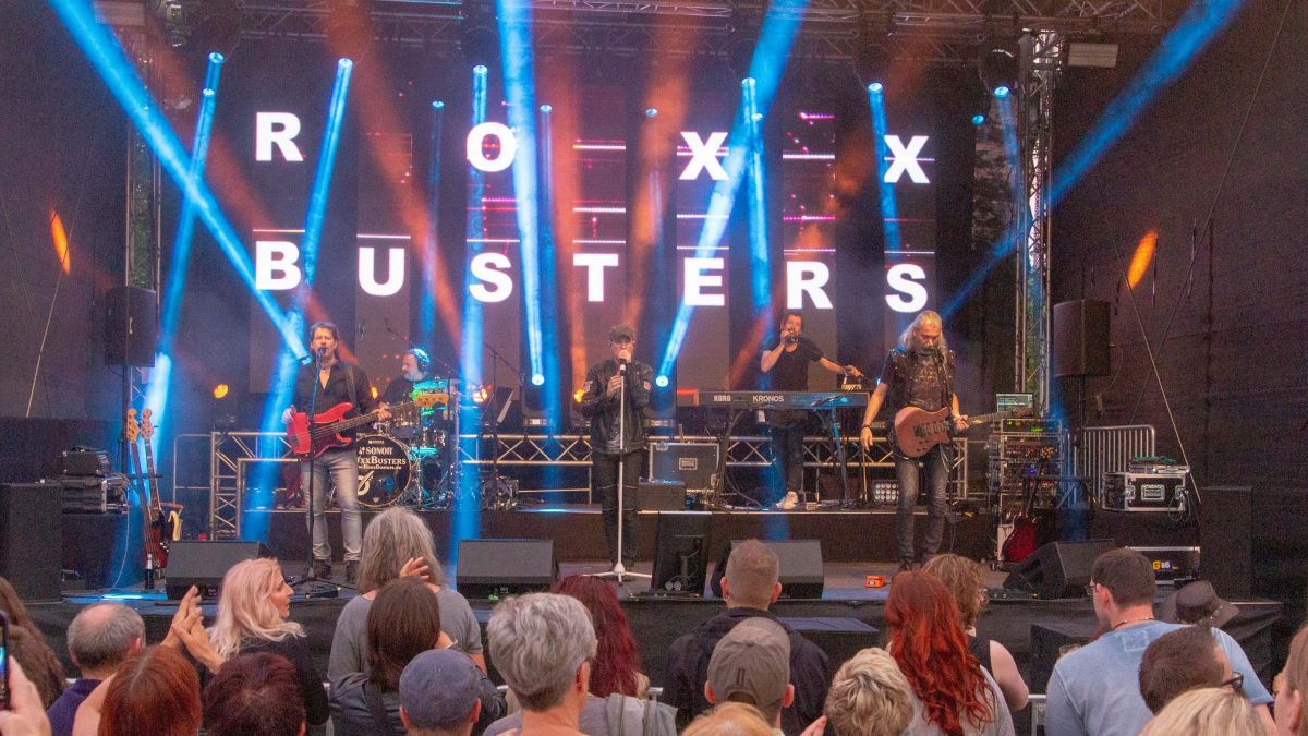 Die Band „Roxxbusters“ beim „Bergbeats-Festival“ an der Hohen Bracht. von s: Nils Dinkel