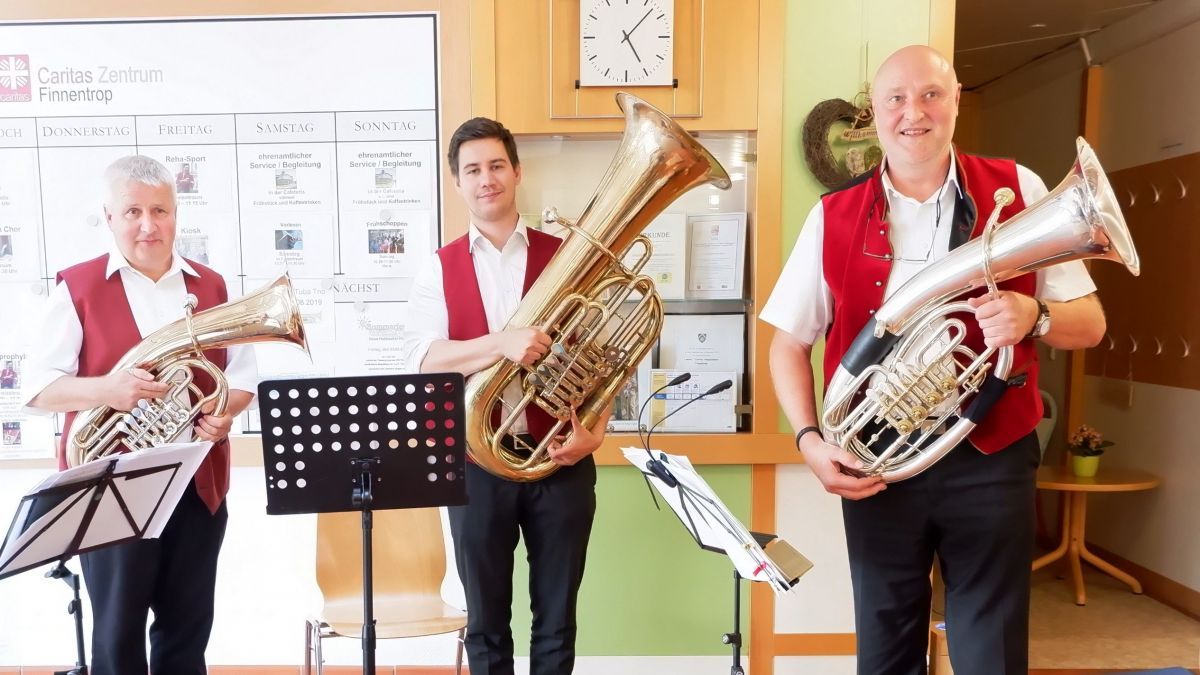 Das Tuba Trio (von links): Franz-Josef Becker, Michael Drucks und Marcel Buchta. von privat