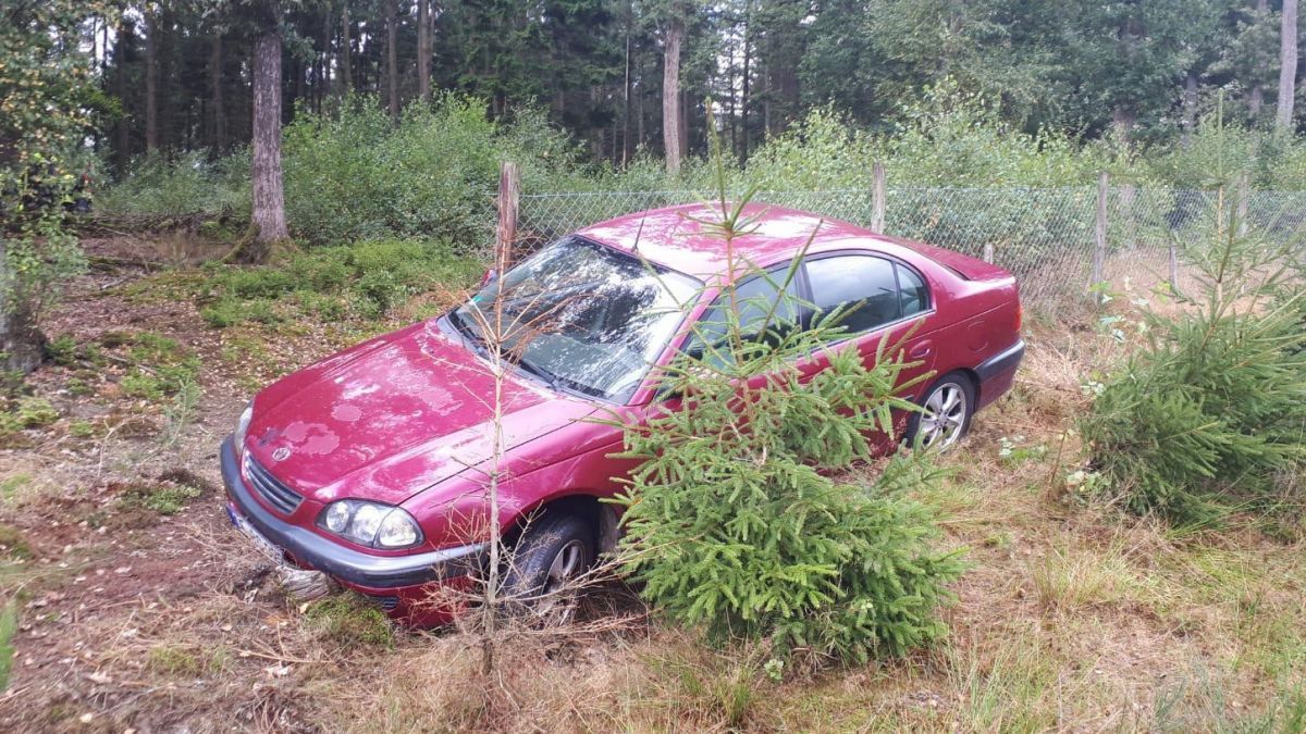 Das Auto des 77-Jährigen wurde in einem unwegsamen Waldgelände gefunden. Dort hatte sich der Senior mit dem Auto festgefahren. von privat