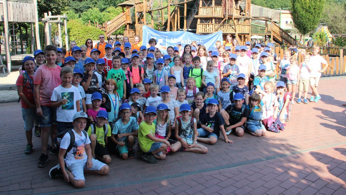 180 Kinder waren beim Abenteuertag der Volksbank dabei. von privat