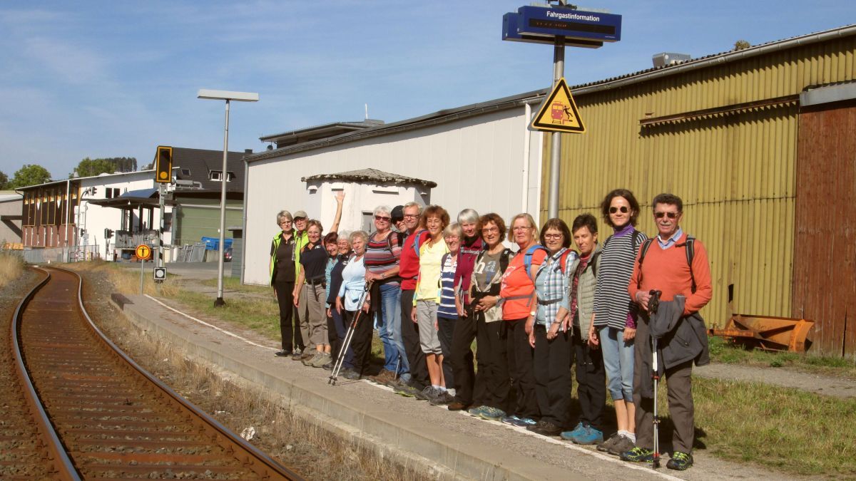 Die Teilnehmer der Wanderung auf dem „Schieferpfad“. von privat