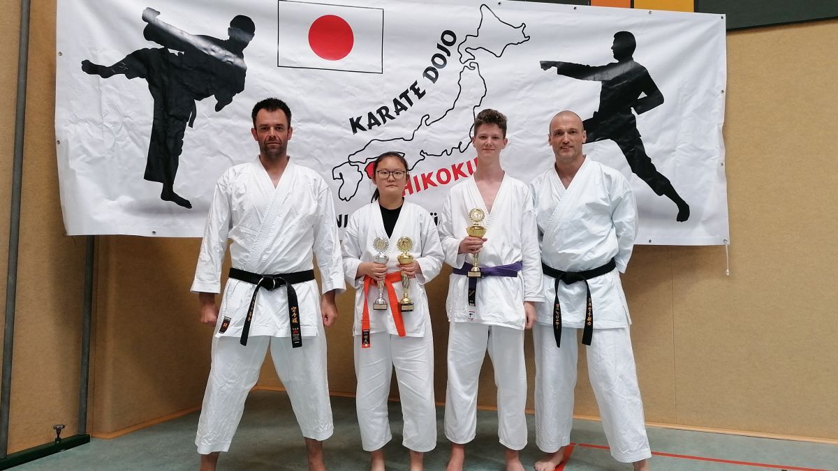 Michael Eichert, Isabella Jiang, Lucas Moll und Rony Brüser (von links). von privat