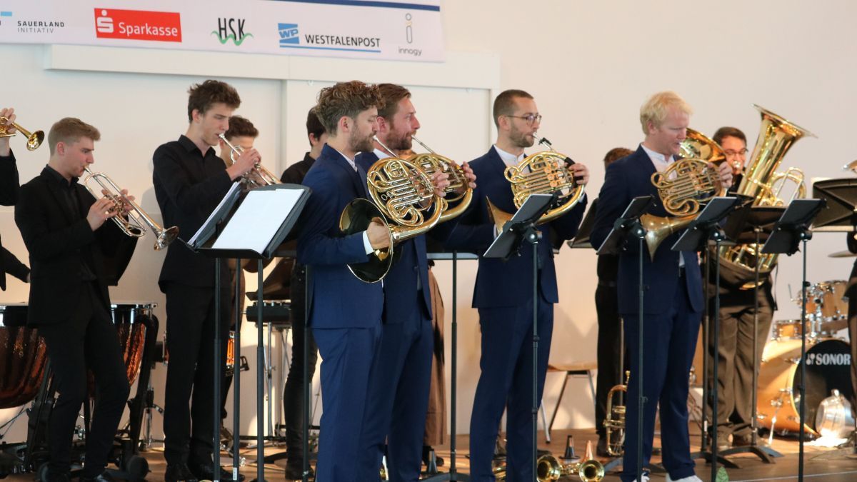 Die jungen Blechbläser NRW und „German Hornsound“  begeistern das Publikum. von privat