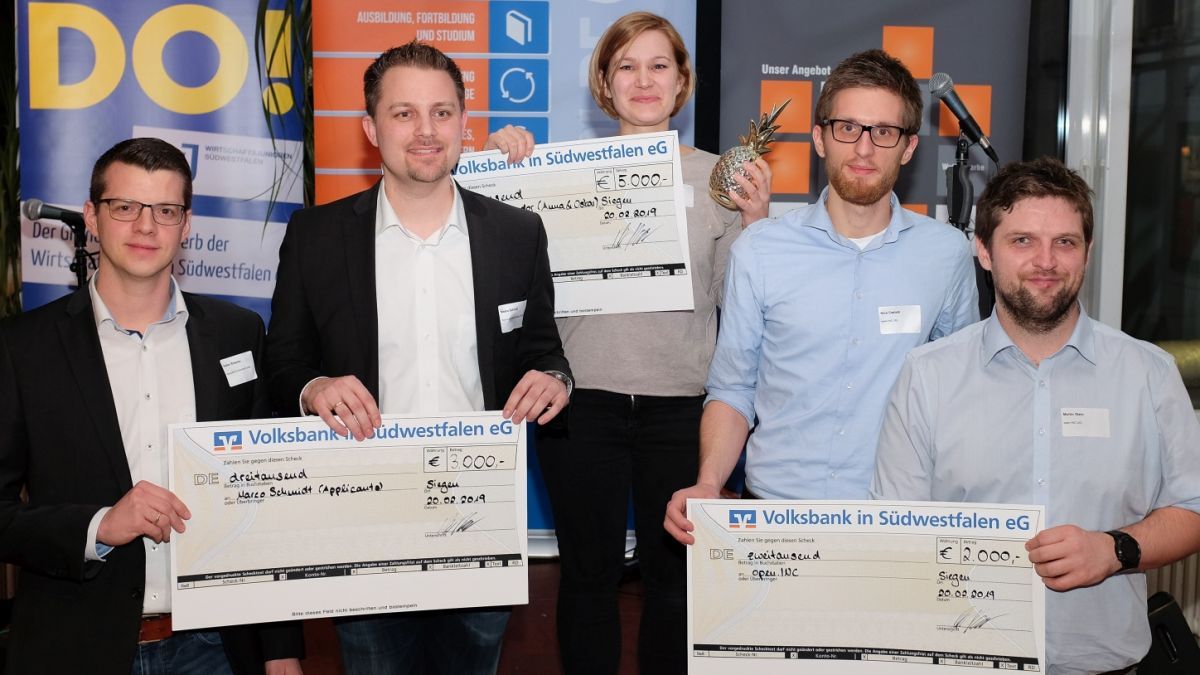 Die Sieger der letzten Auflage des Gründerwettbewerbs freuten sich über ein Gesamtpreisgeld in Höhe von 10.000 Euro. Diese Summe wird auch diesmal ausgeschüttet. von privat
