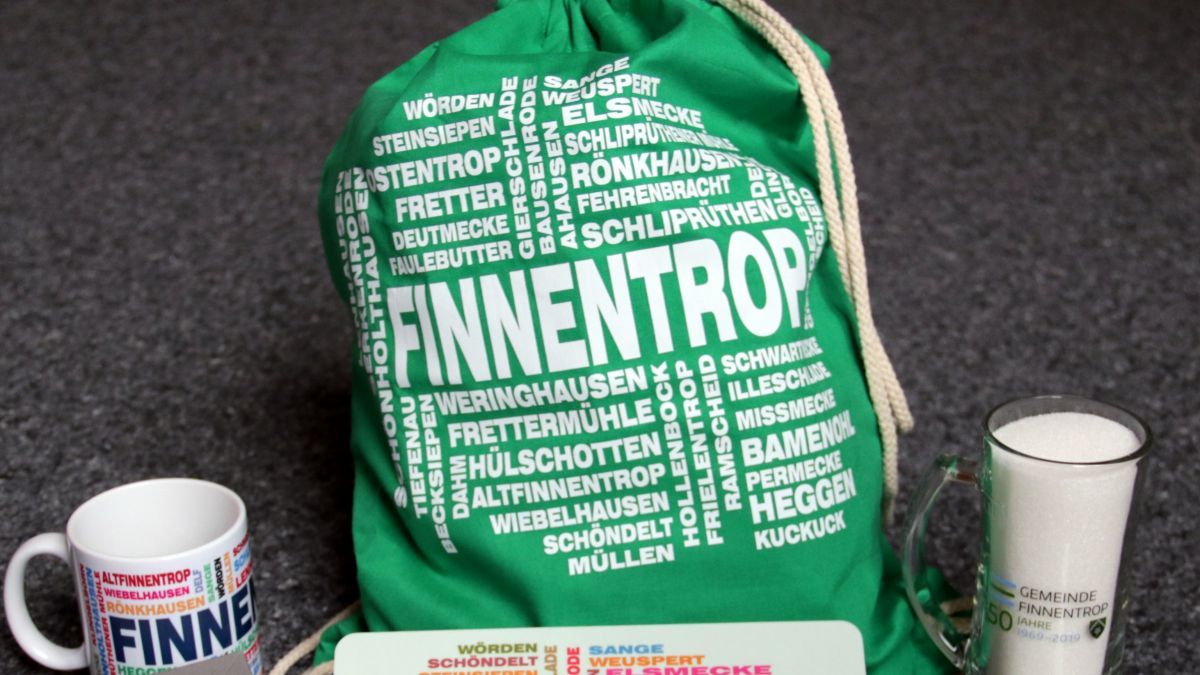 Die Auswahl der Merchandising Artikel der Gemeinde Finnentrop. von privat