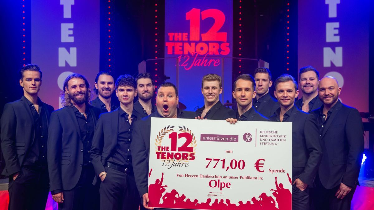 771 Euro kamen beim Konzert der „THE 12 TENORS“ zusammen. von privat