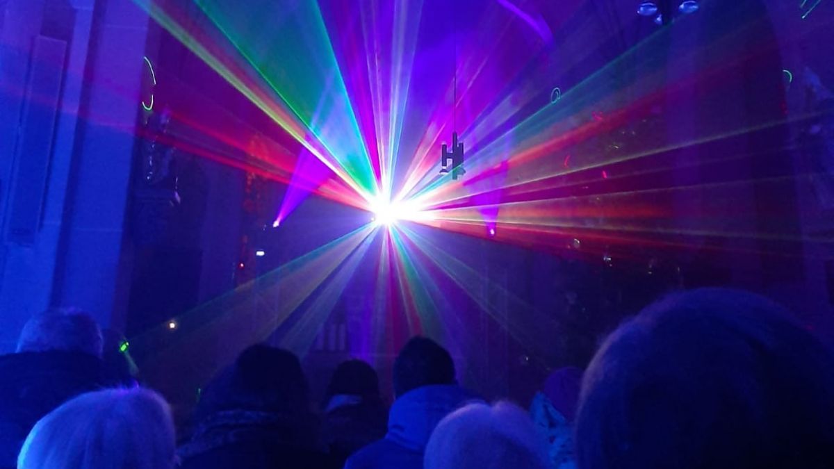 In der Kapelle gab es eine beeindruckende Lichtshow. von privat
