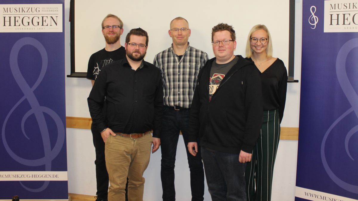 Lukas Rinke, Christopher Weber, Ralf Hengstebeck, Julian Weber, Lena Koschorreck (von links). von privat