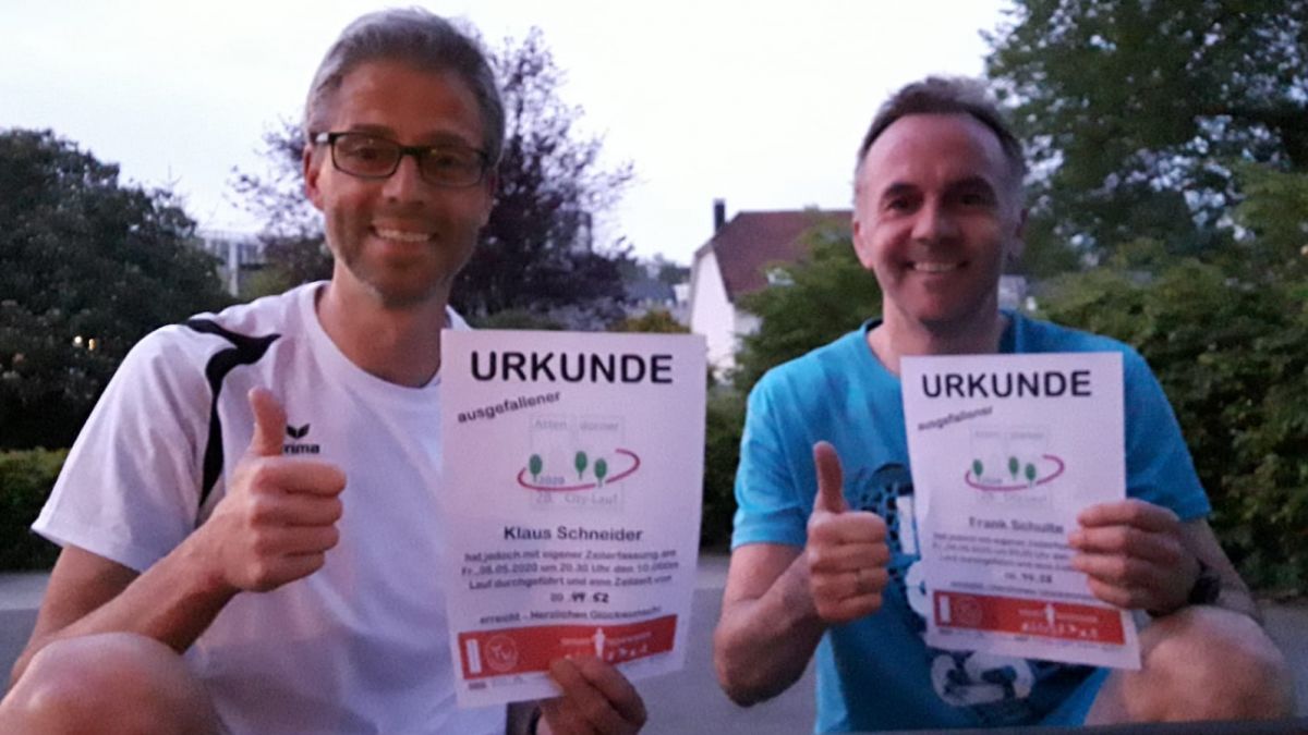 47 Läufer nahmen am symbolischen Citylauf in Attendorn teil. von privat