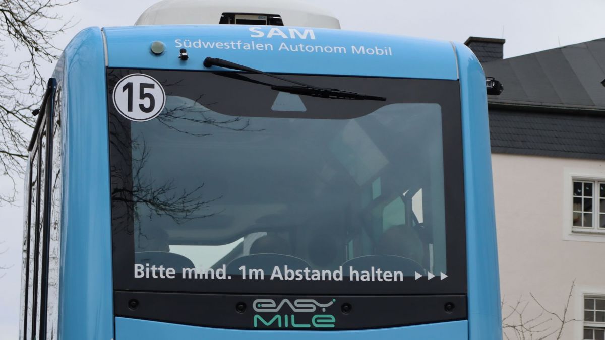 Der autonom fahrende Bus SAM soll jetzt nicht durch Meggen, sonder durch Altenhundem fahren. von Rüdiger Kahlke